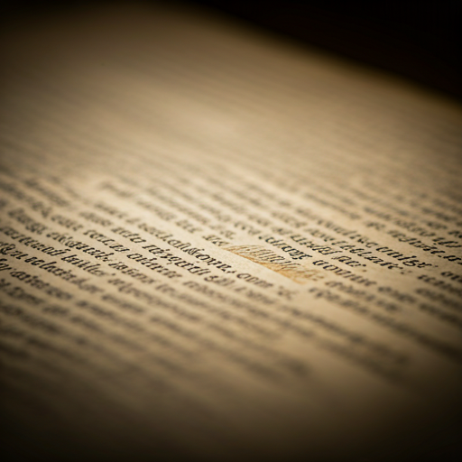 Close up of spiritual text on parchment with gold accents